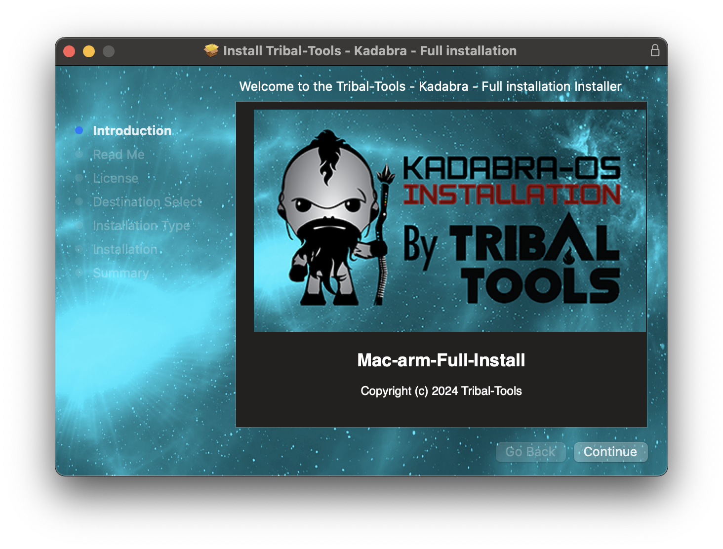 macOS Kadabra OS installation screenshot