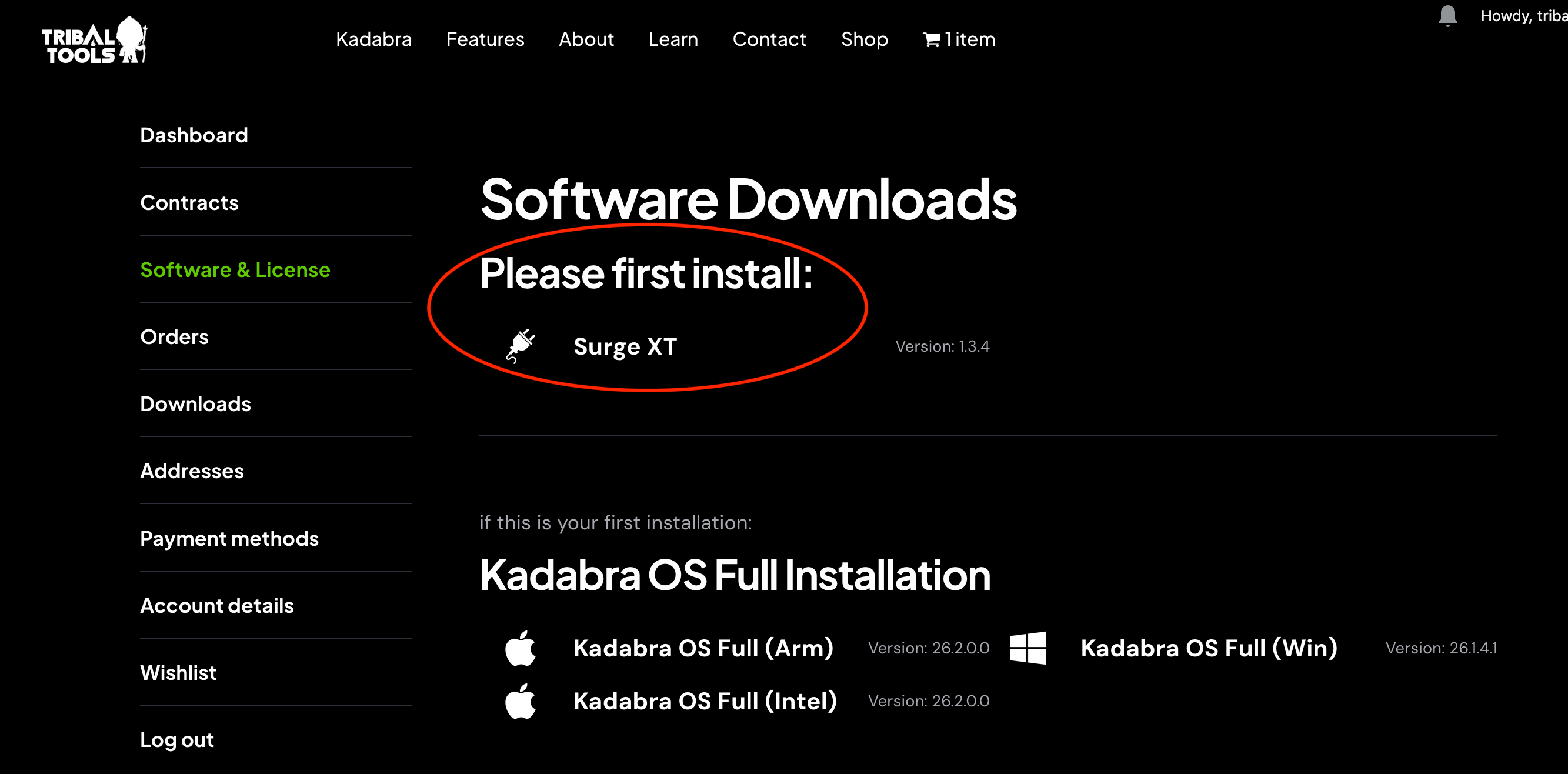 Kadabra installation