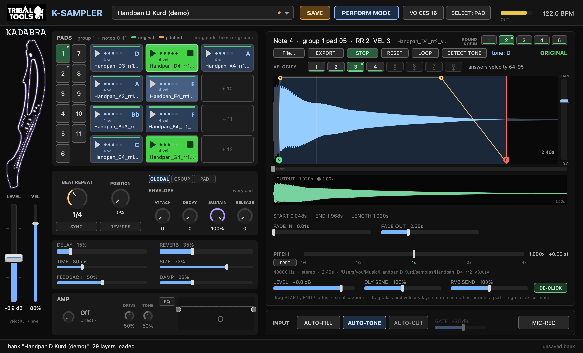 K-Sampler in PERFORM MODE