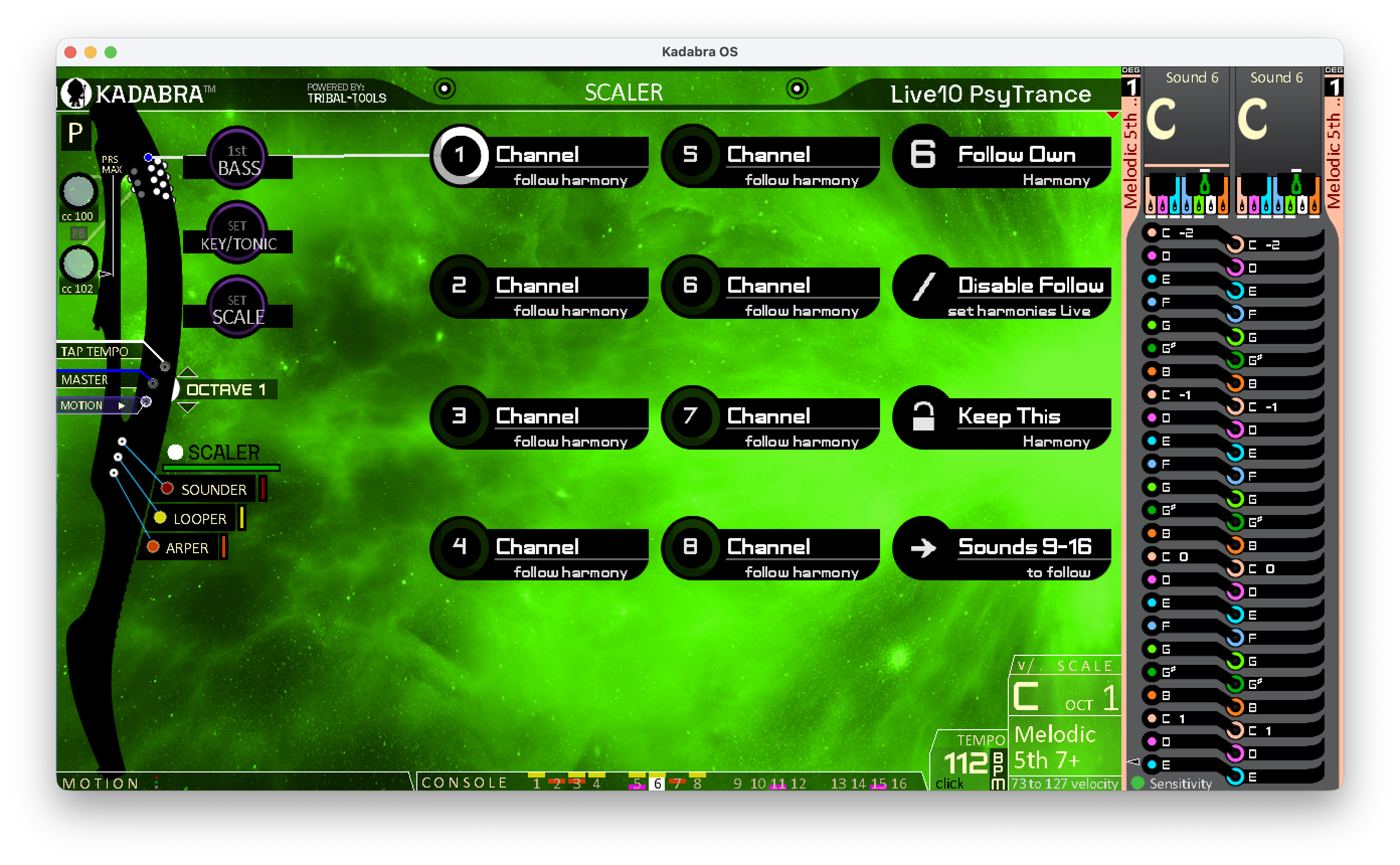 Scaler Follow Harmony option menu