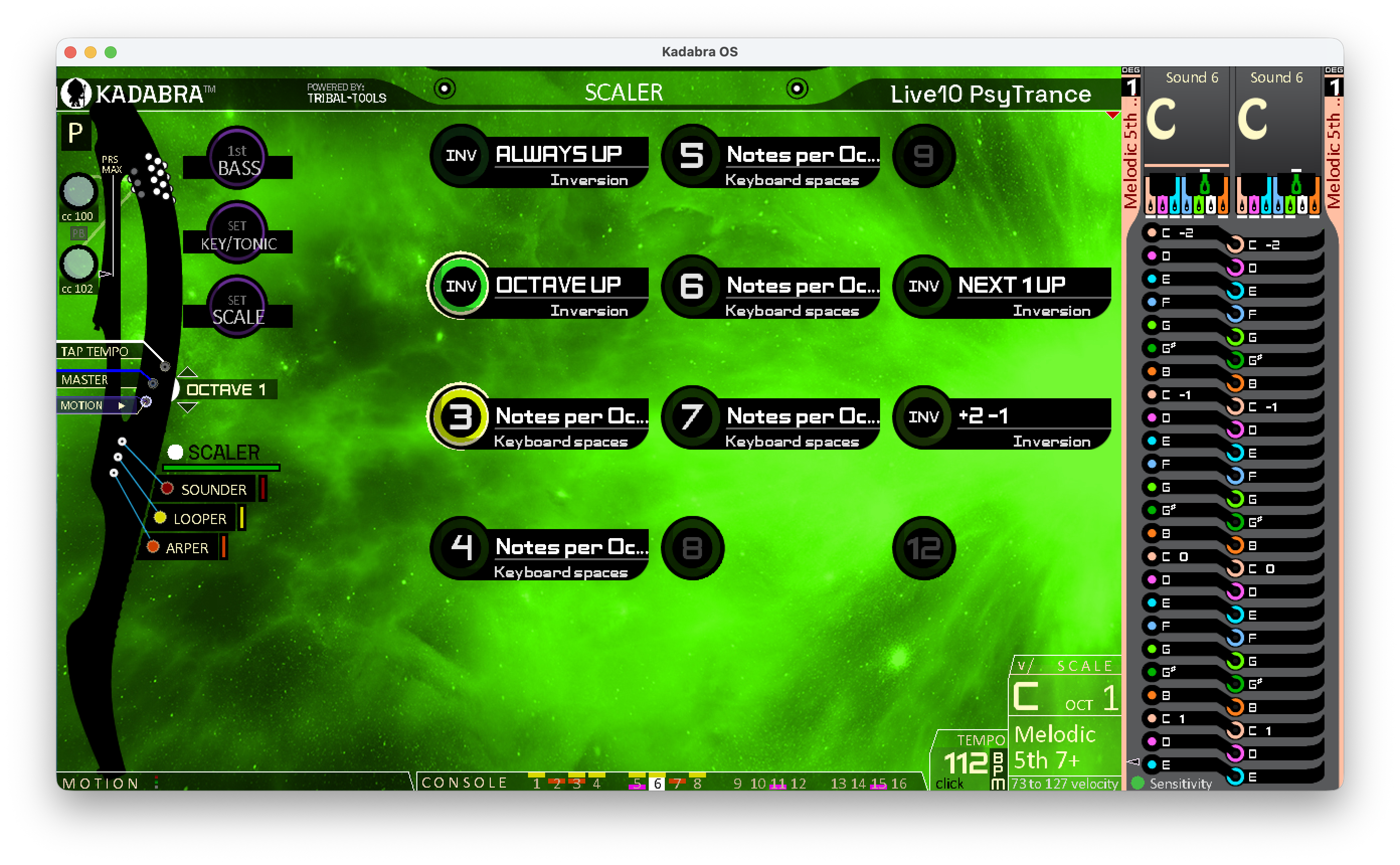 Scaler Key Arrangement option menu