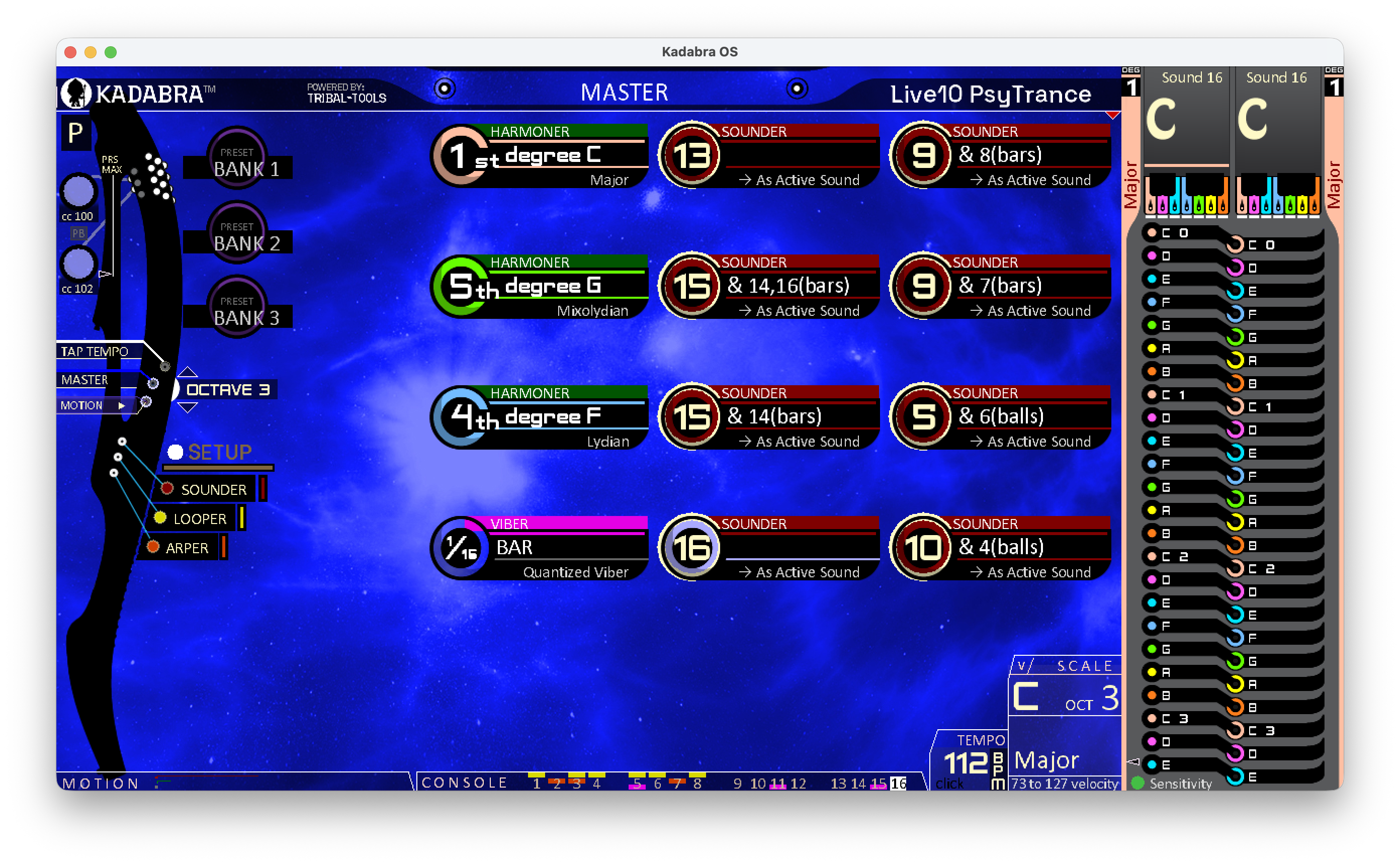 Master main screen